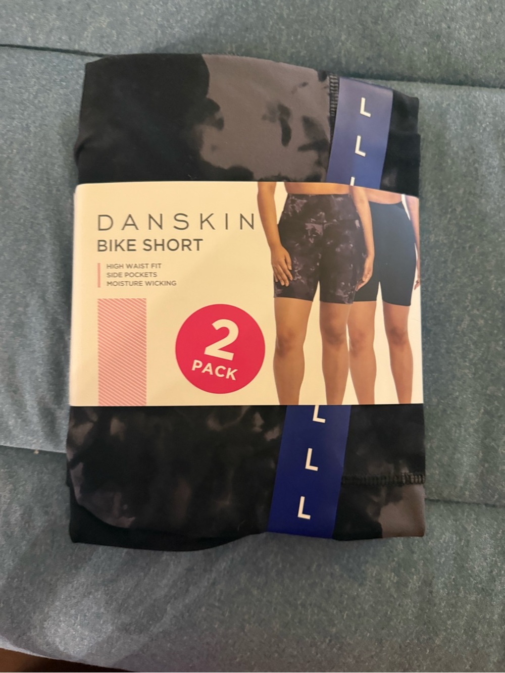 Danskin Black and Grey  2-Pack Bike Shorts